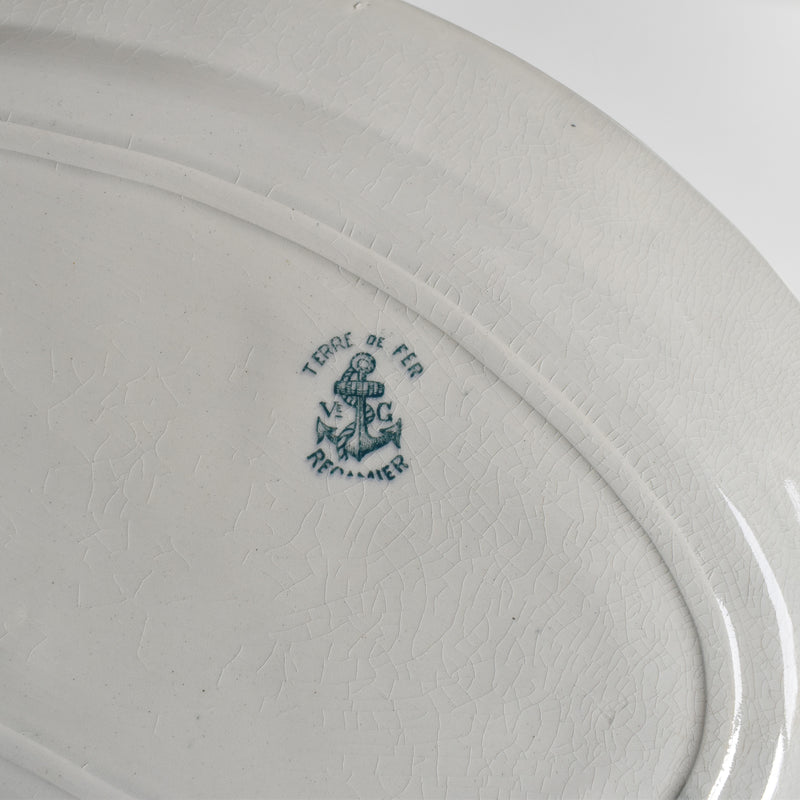 Antique Oval Plate VveG Clairefontaine Récamier