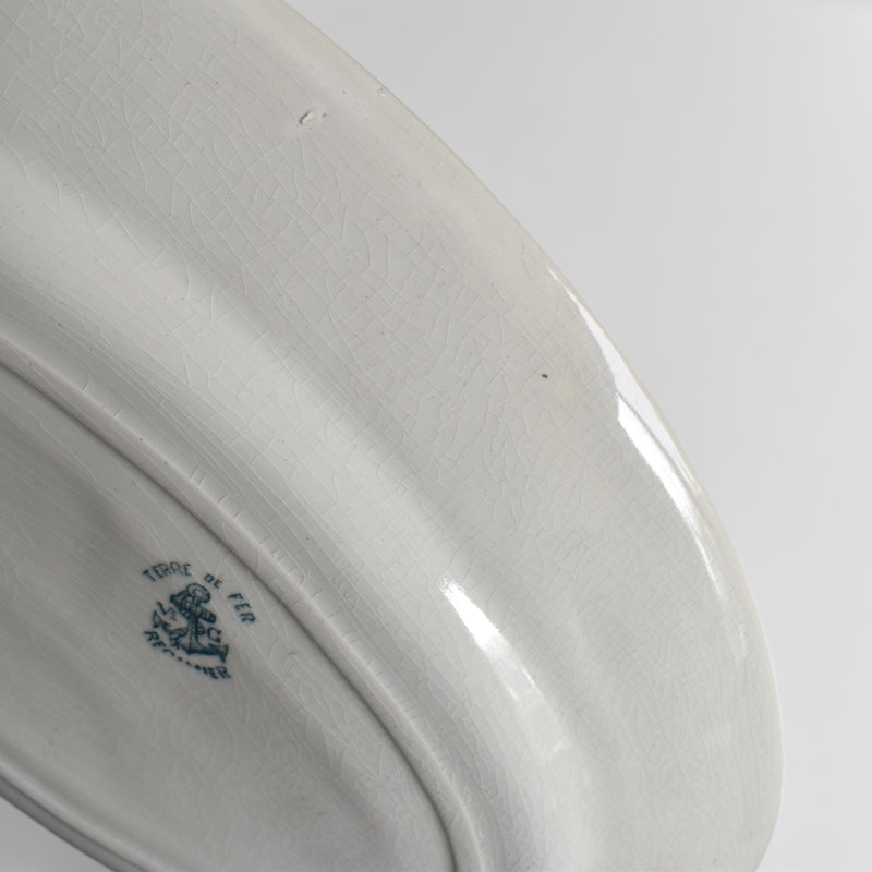 Antique Oval Plate VveG Clairefontaine Récamier