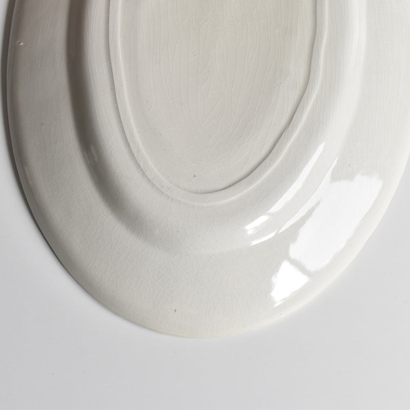 Antique Oval Plate VveG Clairefontaine Récamier