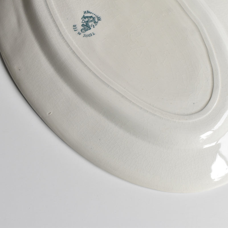 Antique Oval Plate VveG Clairefontaine Récamier