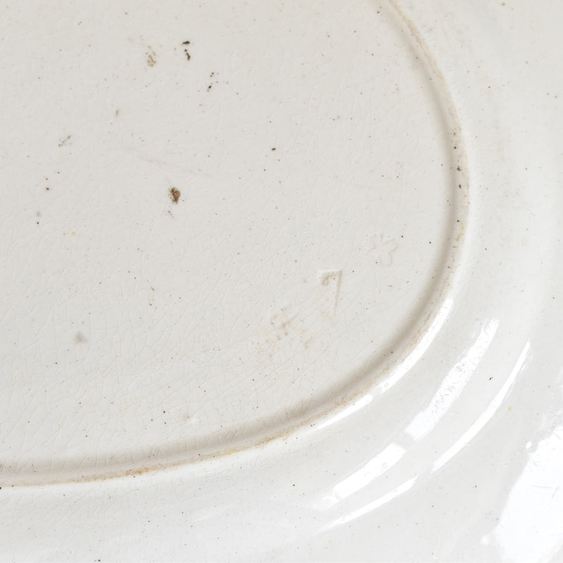 アンティーク オーヴァル大皿 クレイユ＆モントロー ブラウン