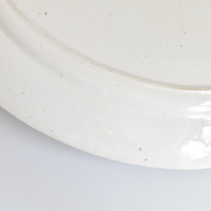 アンティーク オーヴァル大皿 クレイユ＆モントロー ブラウン