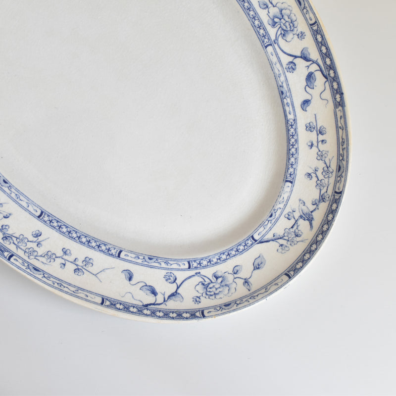 Antique Oval Platter, Creil & Montereau Crémone