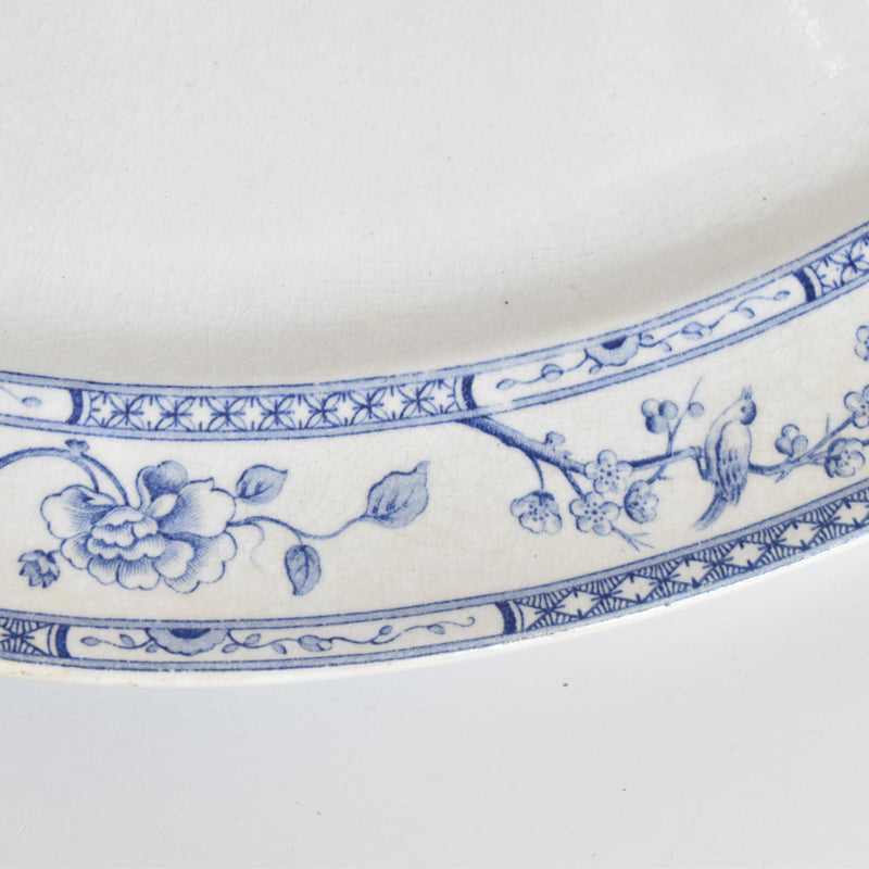 Antique Oval Platter, Creil & Montereau Crémone