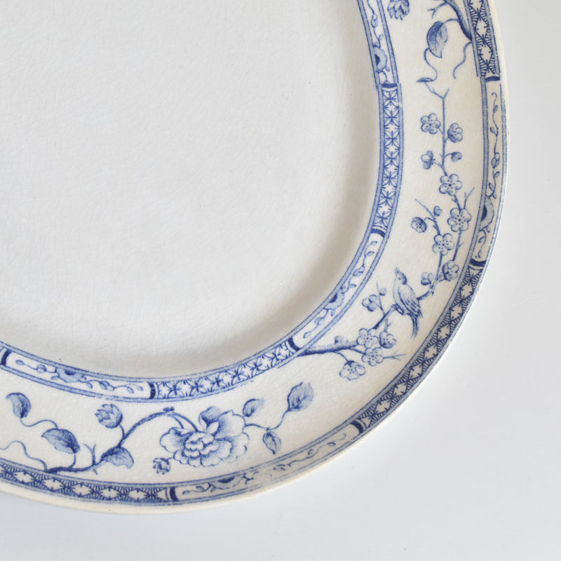 Antique Oval Platter, Creil & Montereau Crémone