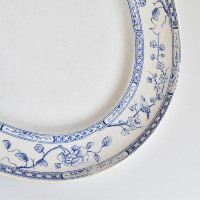 アンティークオーヴァル大皿 クレイユ＆モントロー Crémone（クレモン）