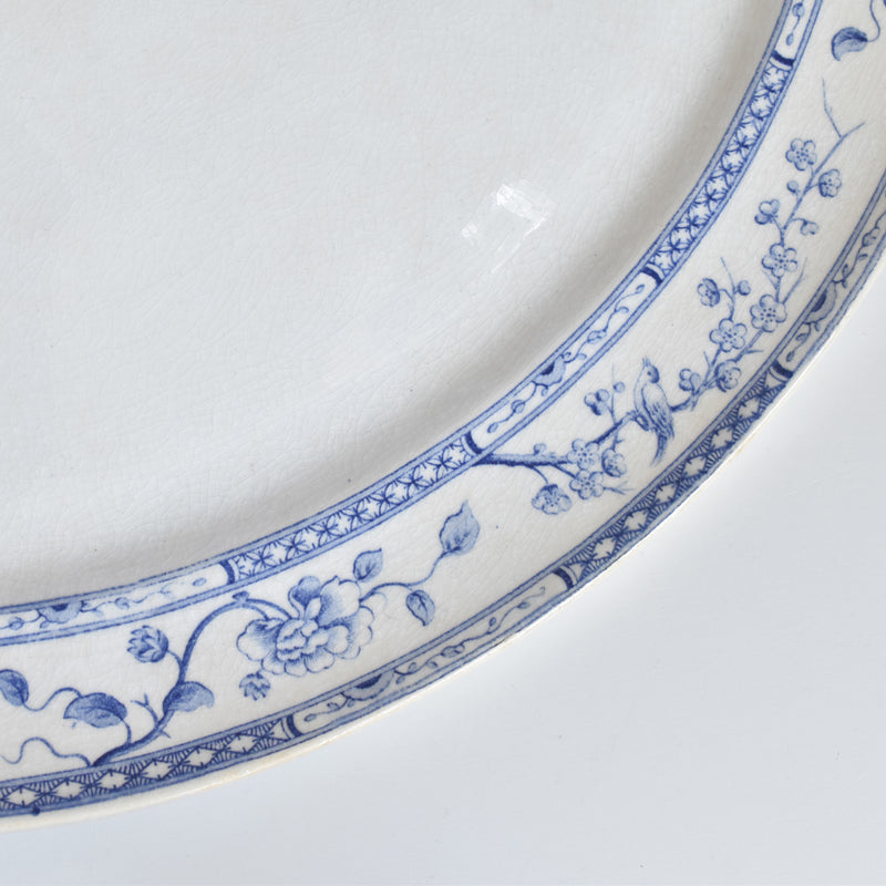 Antique Oval Platter, Creil & Montereau Crémone