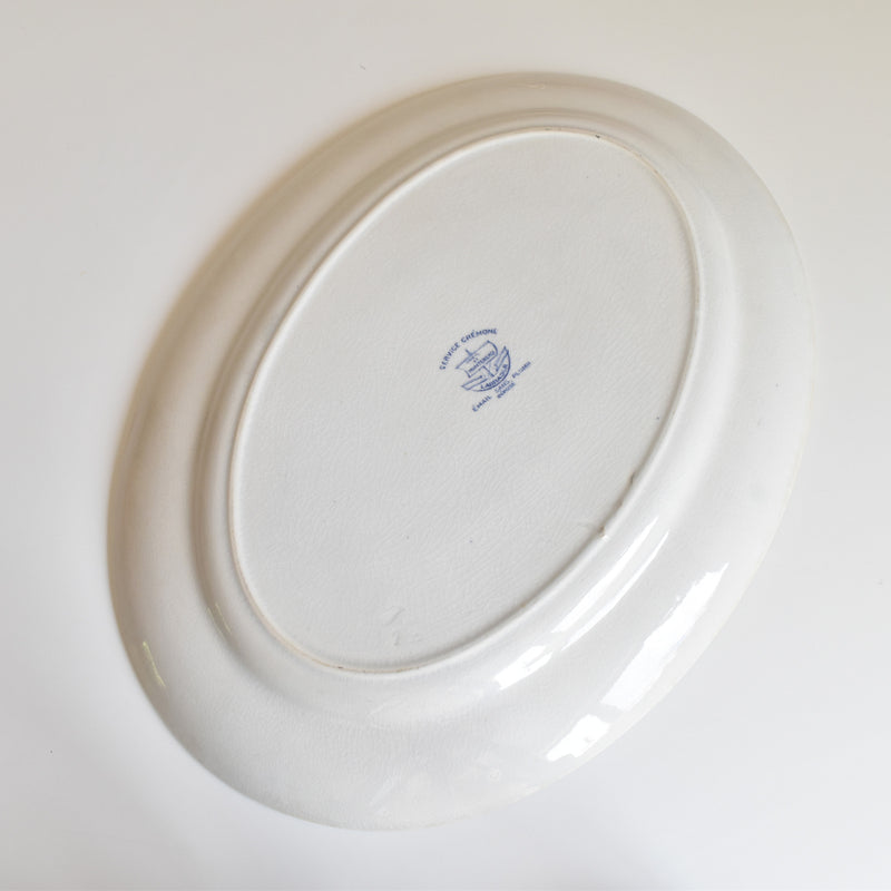 Antique Oval Platter, Creil & Montereau Crémone
