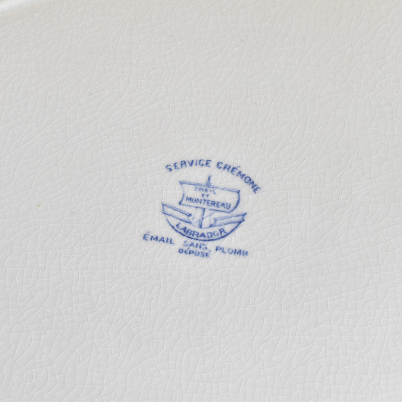 Antique Oval Platter, Creil & Montereau Crémone