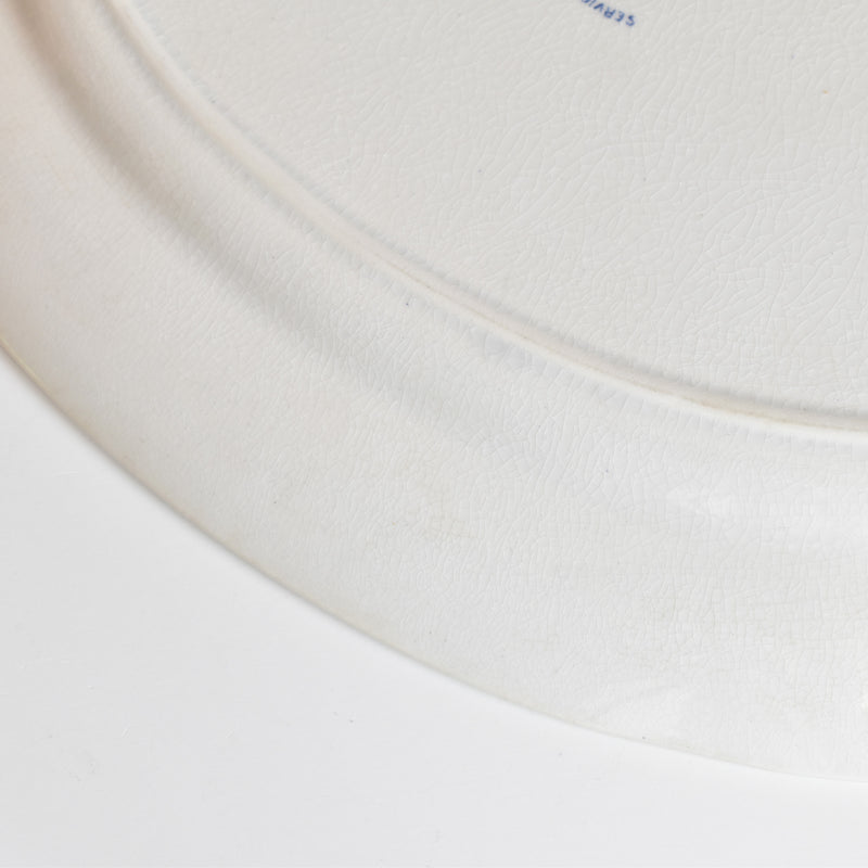 Antique Oval Platter, Creil & Montereau Crémone
