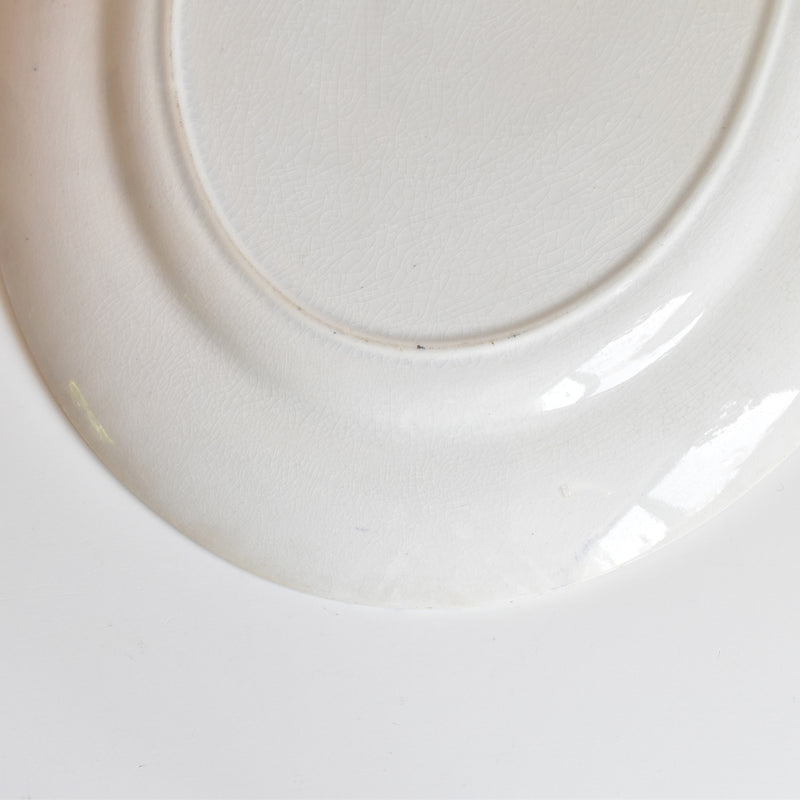 Antique Oval Platter, Creil & Montereau Crémone