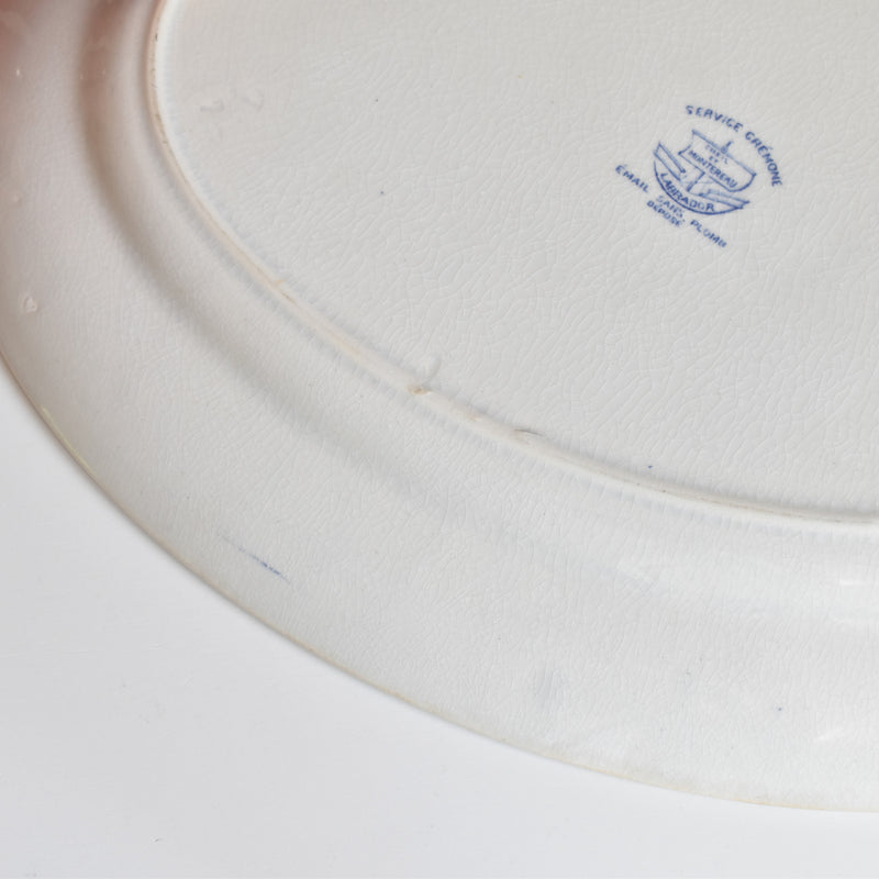 Antique Oval Platter, Creil & Montereau Crémone