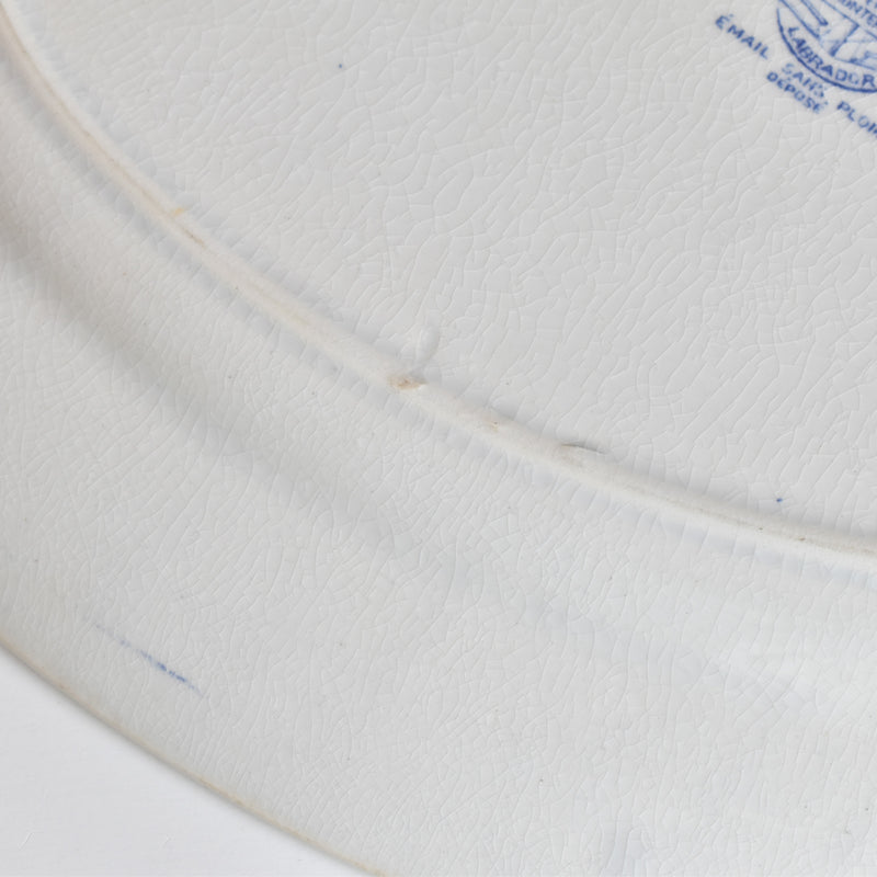 Antique Oval Platter, Creil & Montereau Crémone