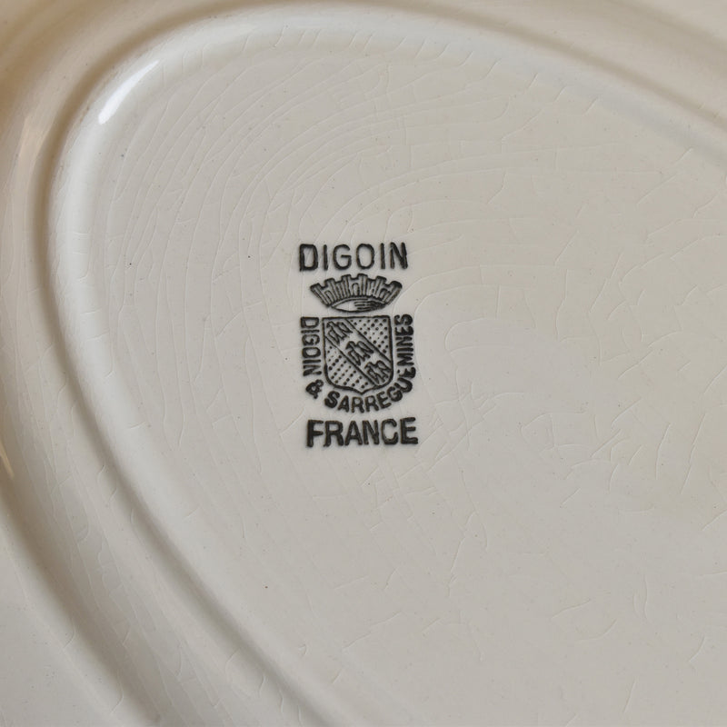 Vintage Oval Plate, Digoin & Sarreguemines