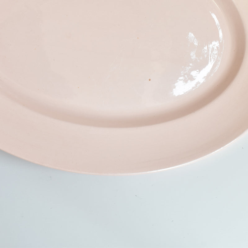 Vintage Oval Platter Digoin & Sarreguemines Pink