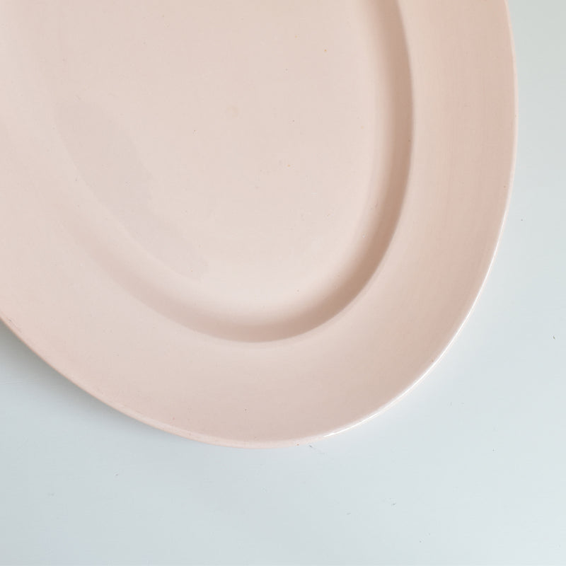Vintage Oval Platter Digoin & Sarreguemines Pink