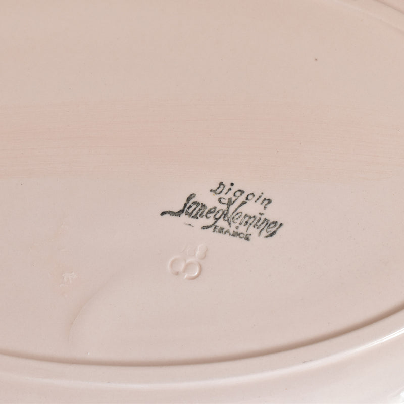 Vintage Oval Platter Digoin & Sarreguemines Pink