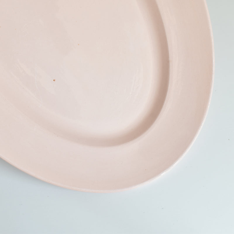 Vintage Oval Platter Digoin & Sarreguemines Pink