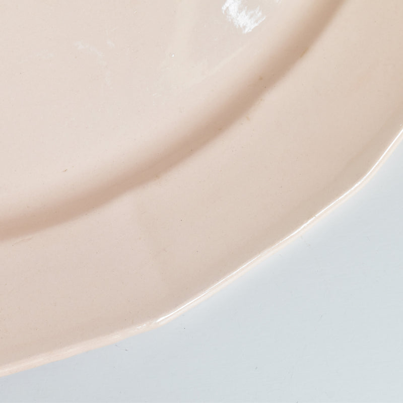 Vintage Oval Platter, Digoin & Sarreguemines, Dodecagonal, Pink