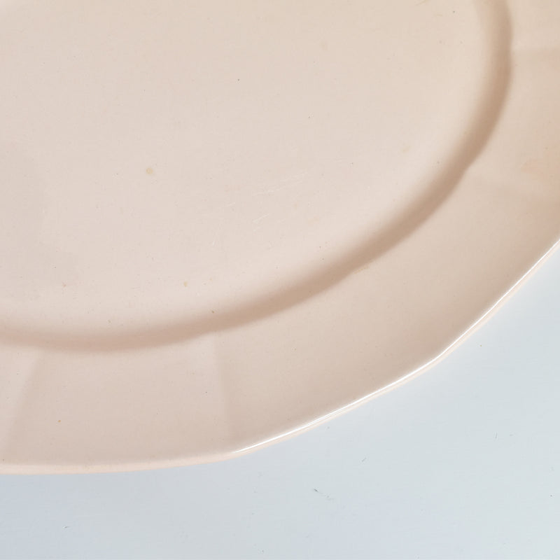 Vintage Oval Platter, Digoin & Sarreguemines, Dodecagonal, Pink