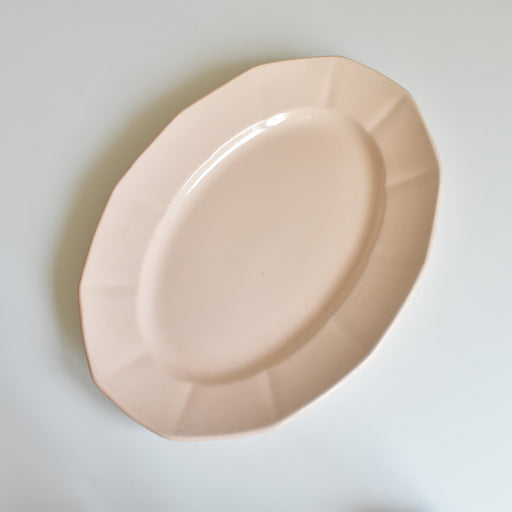 ヴィンテージオーヴァル大皿 ディゴワン＆サルグミンヌ 12角形 ピンク