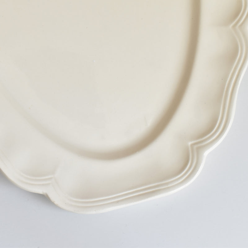 Vintage Oval Platter Digoin & Sarreguemines Rohan (Scalloped Edge)