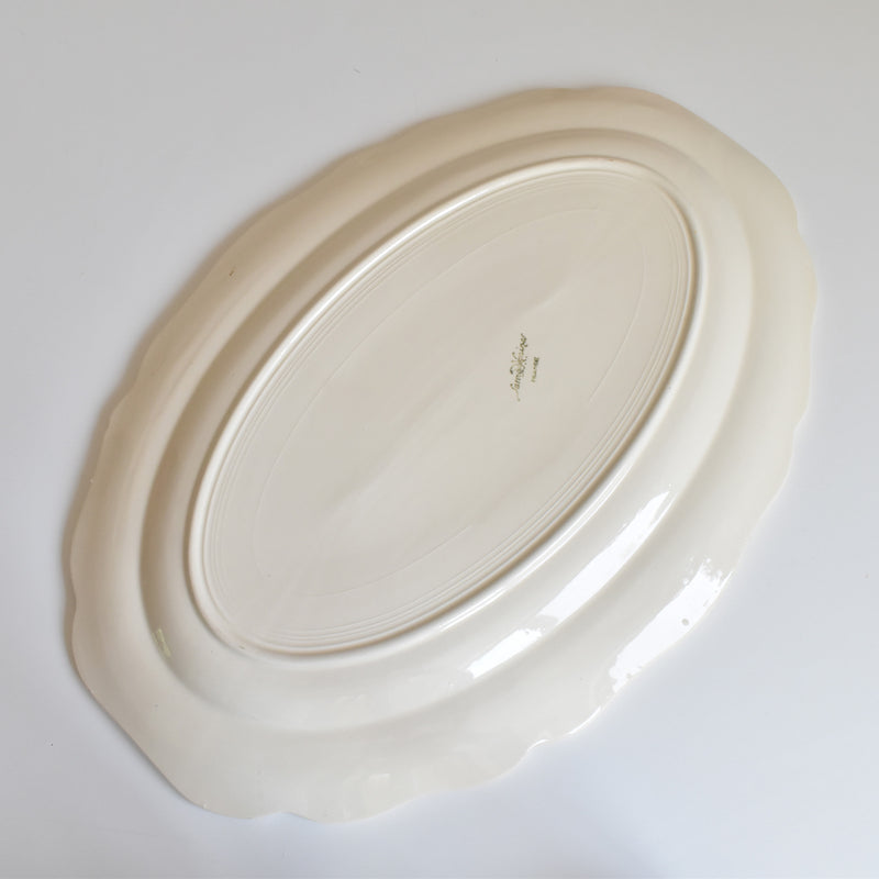 Vintage Oval Platter Digoin & Sarreguemines Rohan (Scalloped Edge)