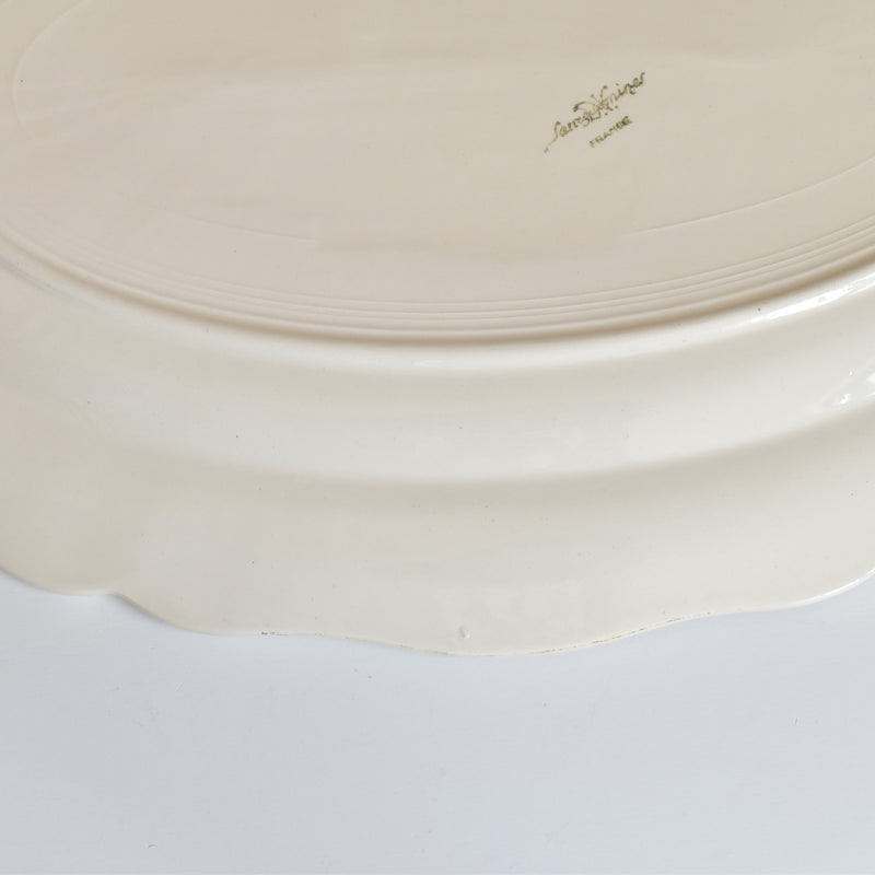 Vintage Oval Platter Digoin & Sarreguemines Rohan (Scalloped Edge)