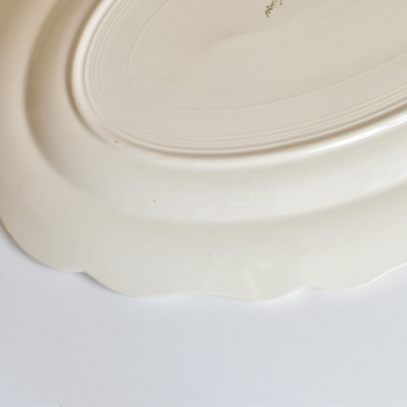 Vintage Oval Platter Digoin & Sarreguemines Rohan (Scalloped Edge)