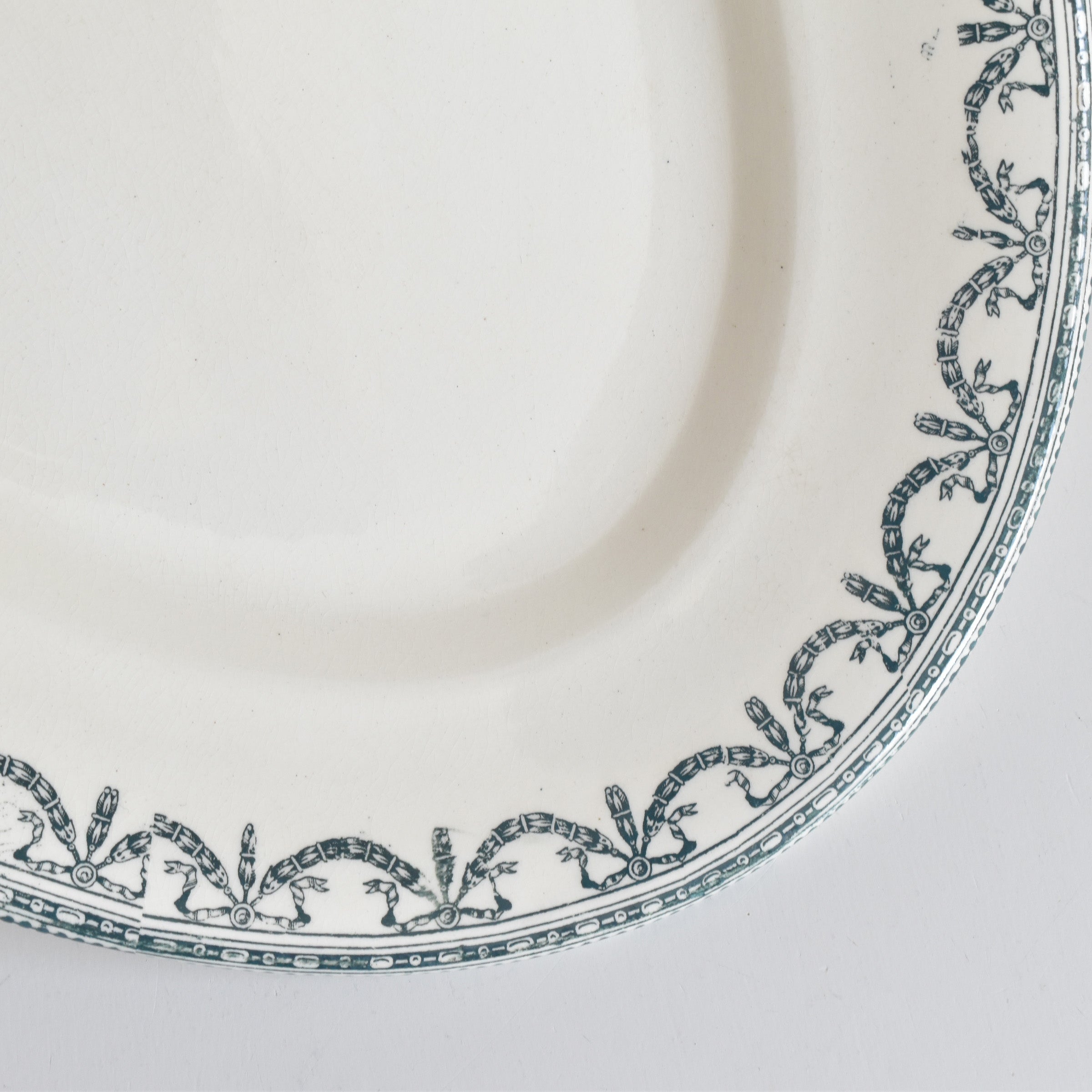 アンティークオーヴァル大皿 サラン Guirlandes Louis XVI（ガーランド