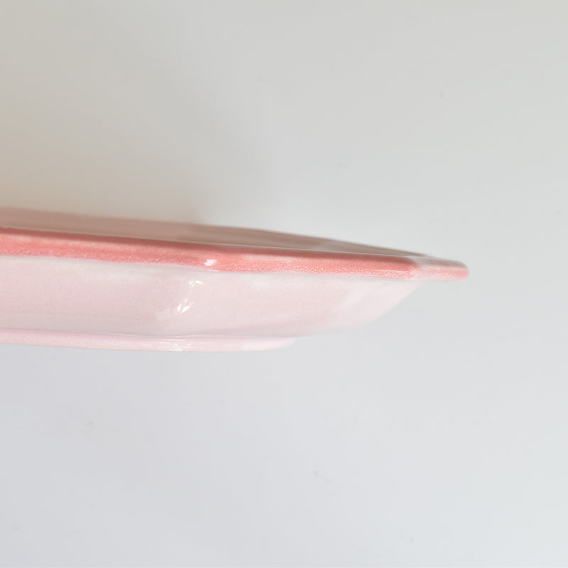 Vintage Oval Platter, Sarreguemines, Pink