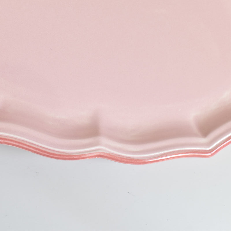 Vintage Oval Platter, Sarreguemines, Pink