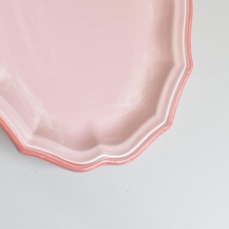 Vintage Oval Platter, Sarreguemines, Pink