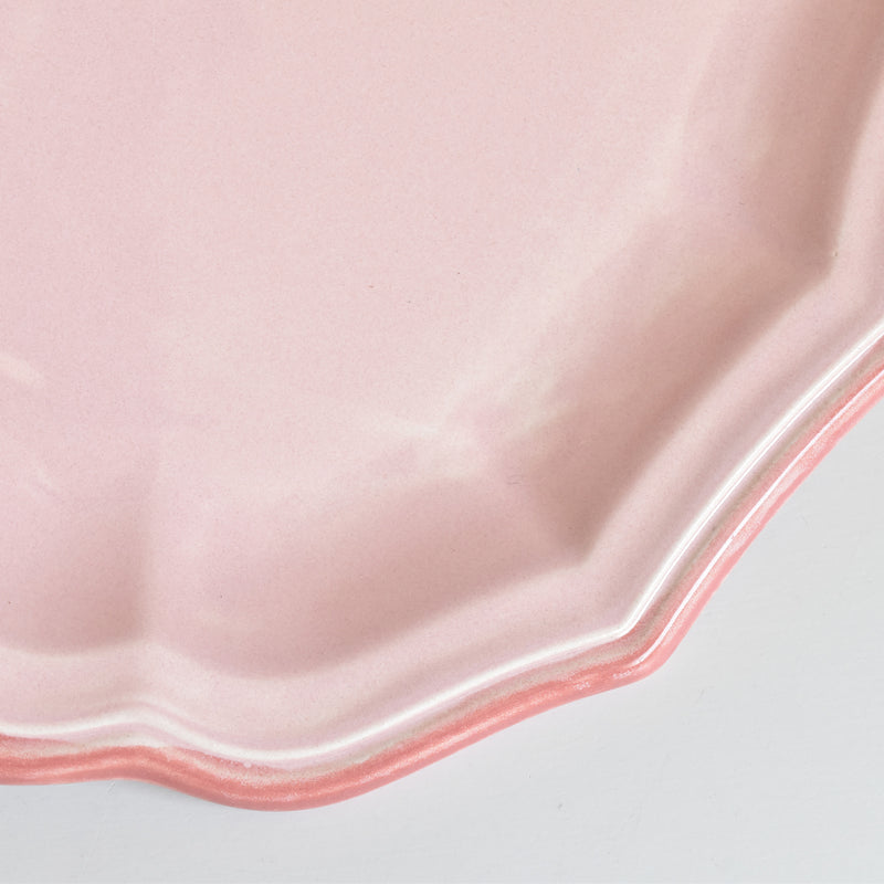 Vintage Oval Platter, Sarreguemines, Pink
