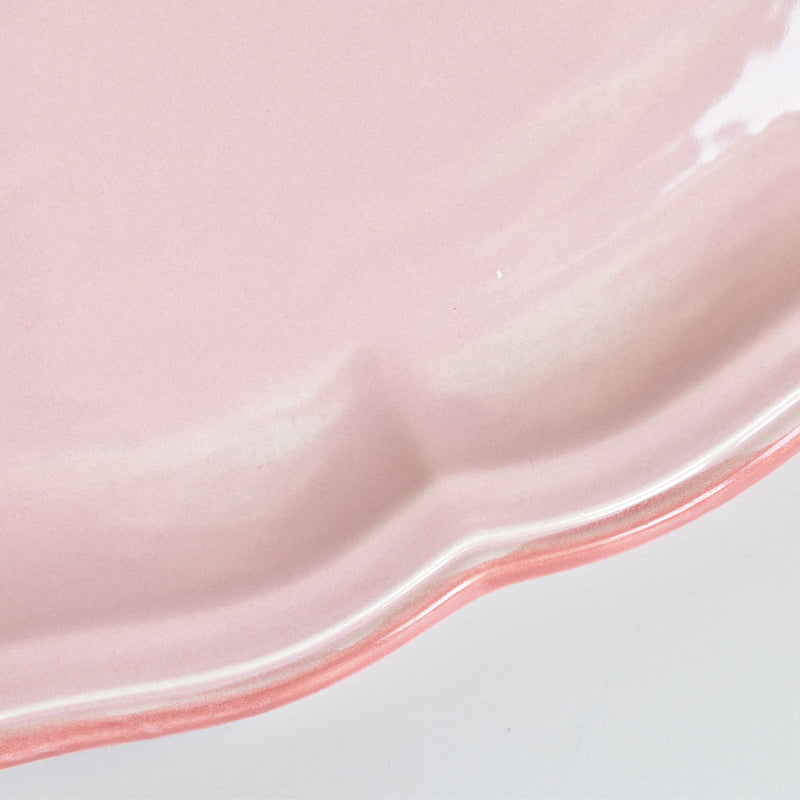Vintage Oval Platter, Sarreguemines, Pink