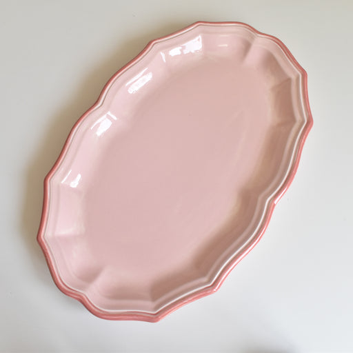 ヴィンテージオーヴァル大皿 サラン ピンク