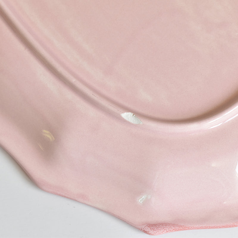 Vintage Oval Platter, Sarreguemines, Pink