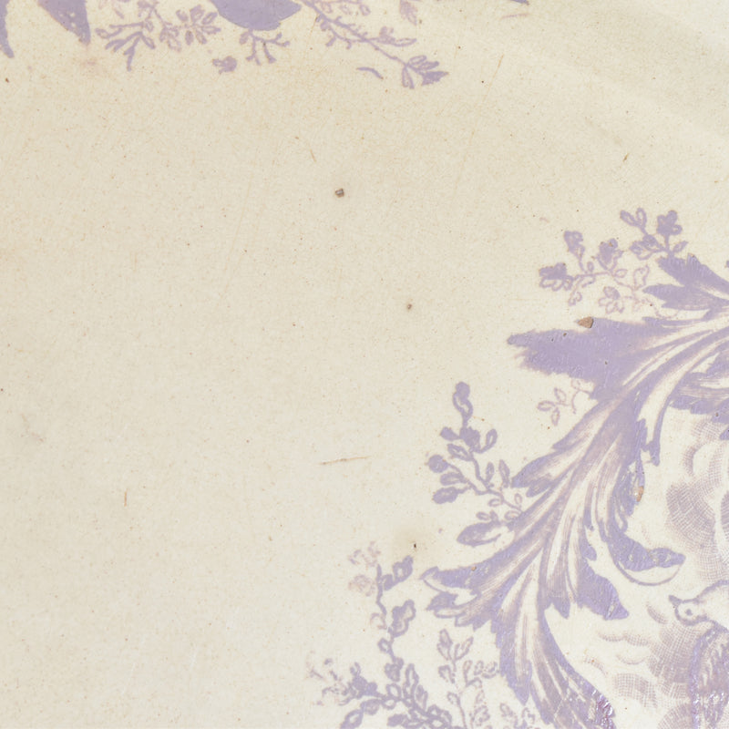 Antique Oval Plate Saran Purple