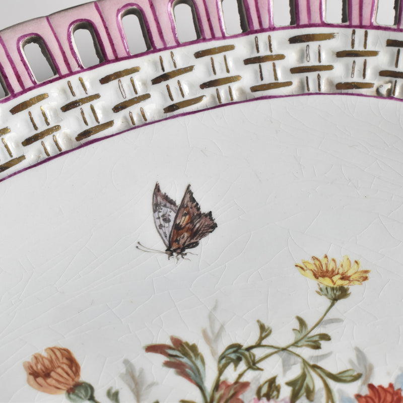Antique Oval Plate, Sarreguemines J. Thiéry, 1894