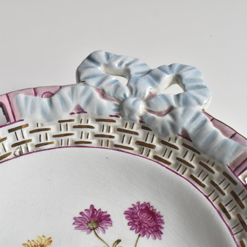 Antique Oval Plate, Sarreguemines J. Thiéry, 1894