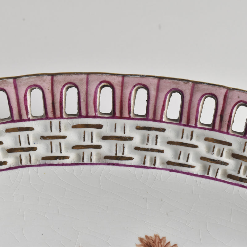 Antique Oval Plate, Sarreguemines J. Thiéry, 1894