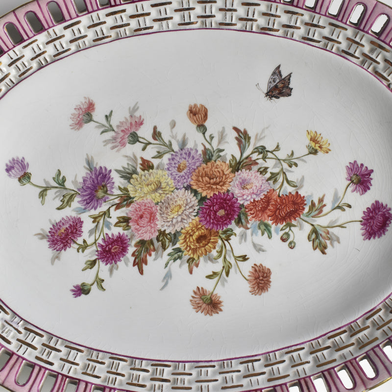 Antique Oval Plate, Sarreguemines J. Thiéry, 1894