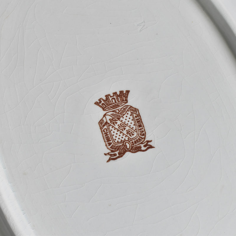 Antique Oval Plate, Sarreguemines J. Thiéry, 1894