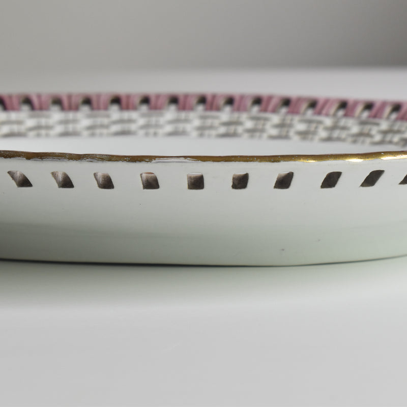 Antique Oval Plate, Sarreguemines J. Thiéry, 1894