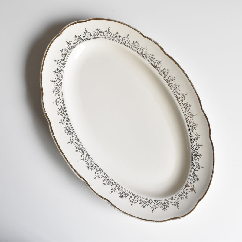 Vintage Oval Platter Villeroy & Boch 7206 Gold F