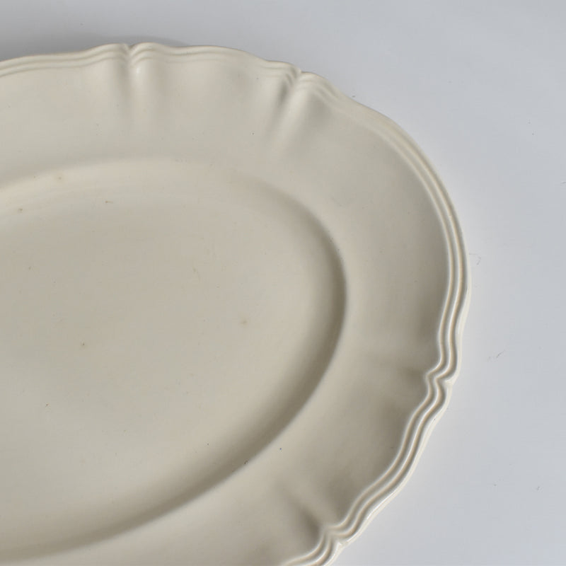 Vintage Oval Plate, Digoin & Sarreguemines, Floral Rim