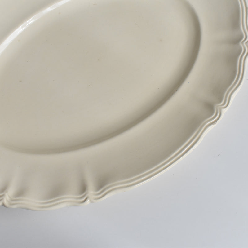 Vintage Oval Plate, Digoin & Sarreguemines, Floral Rim