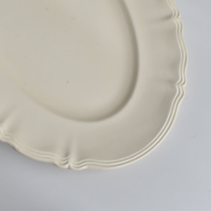 Vintage Oval Plate, Digoin & Sarreguemines, Floral Rim