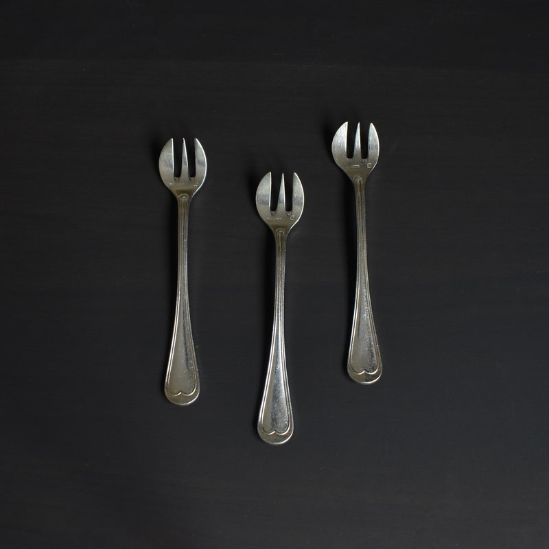 アンティークオイスターフォーク 銀メッキ Boulenger