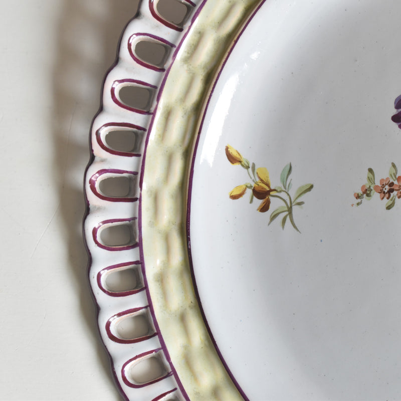 アンティークデザートプレート パニエレリーフ A